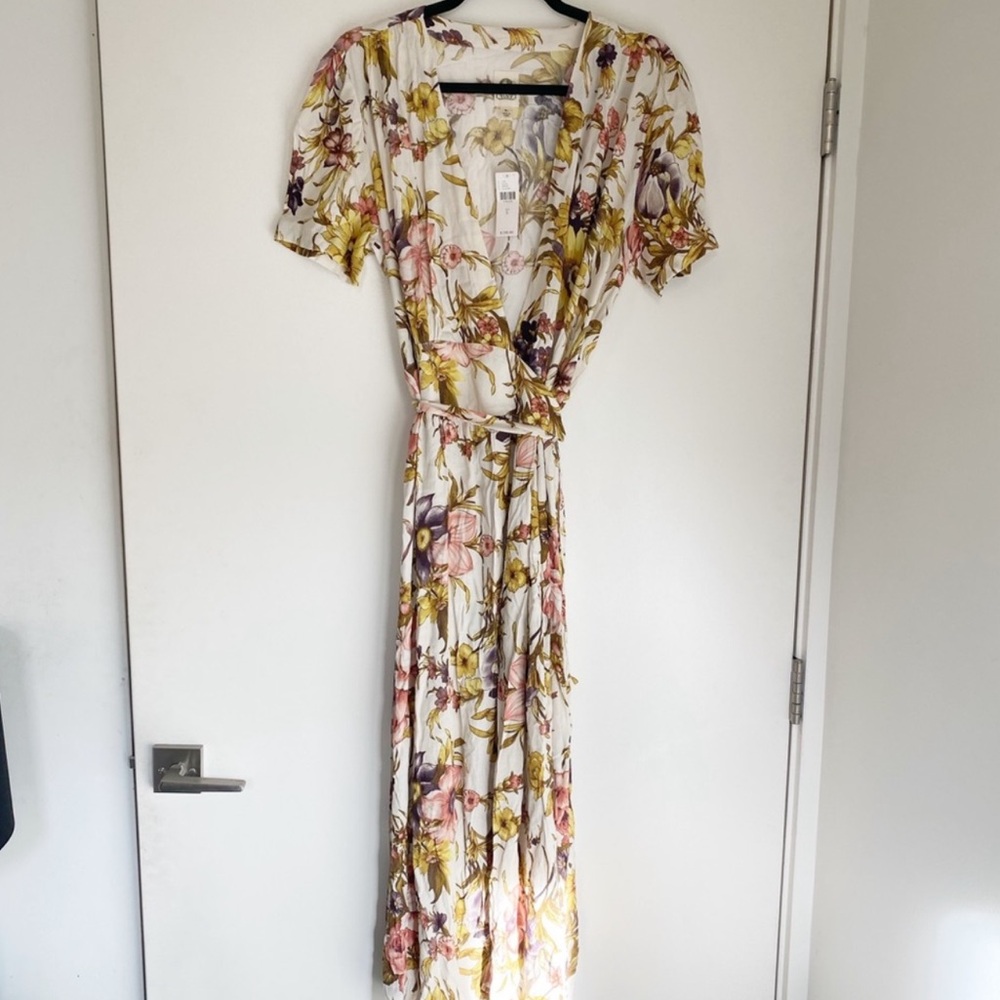 NWT Anthropologie Tiny sunflower wrap dress NWT! - Picture 2 of 13